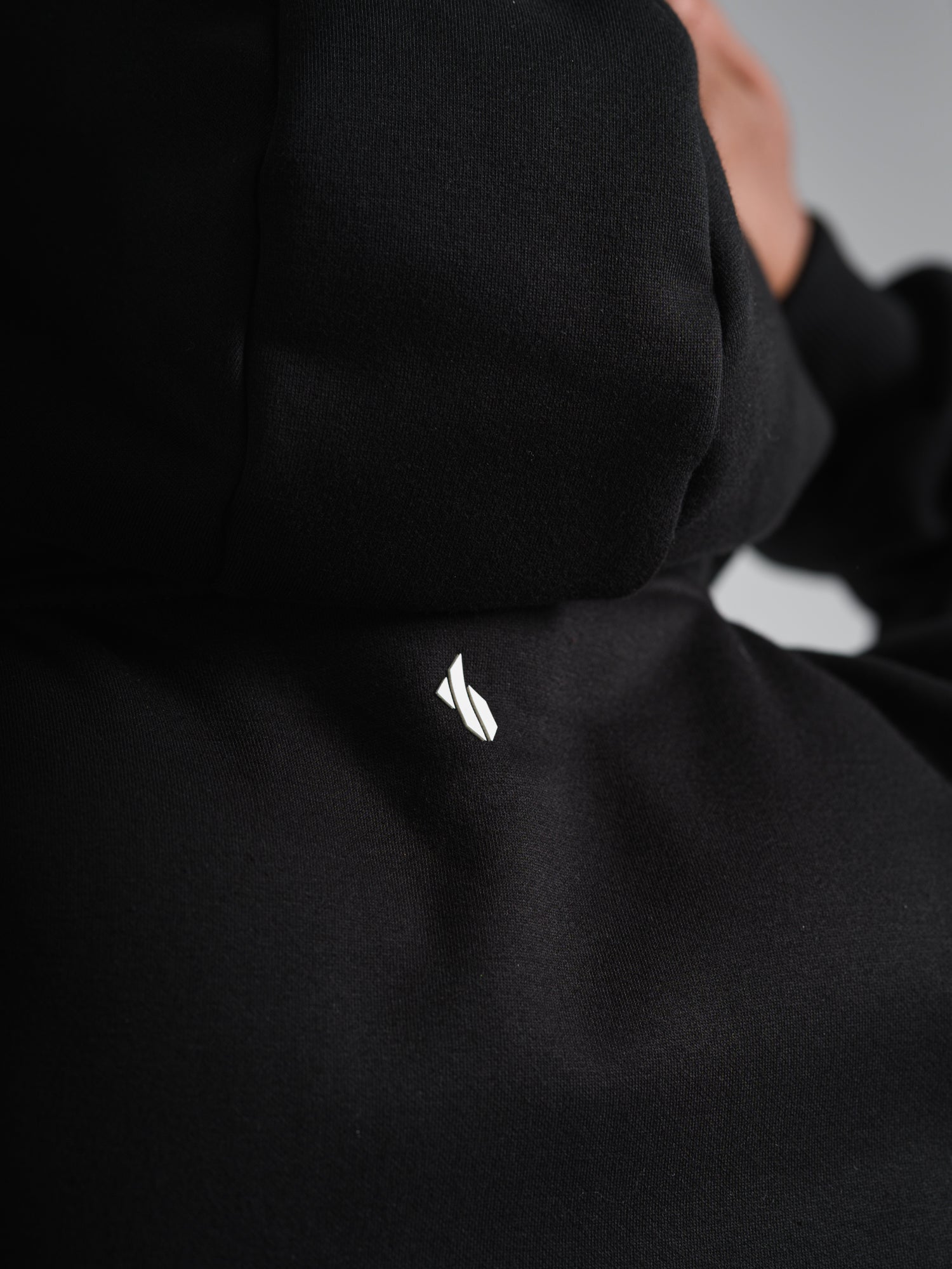 ONE BOUT Men's Script Oversized Hoodie in Black — styled