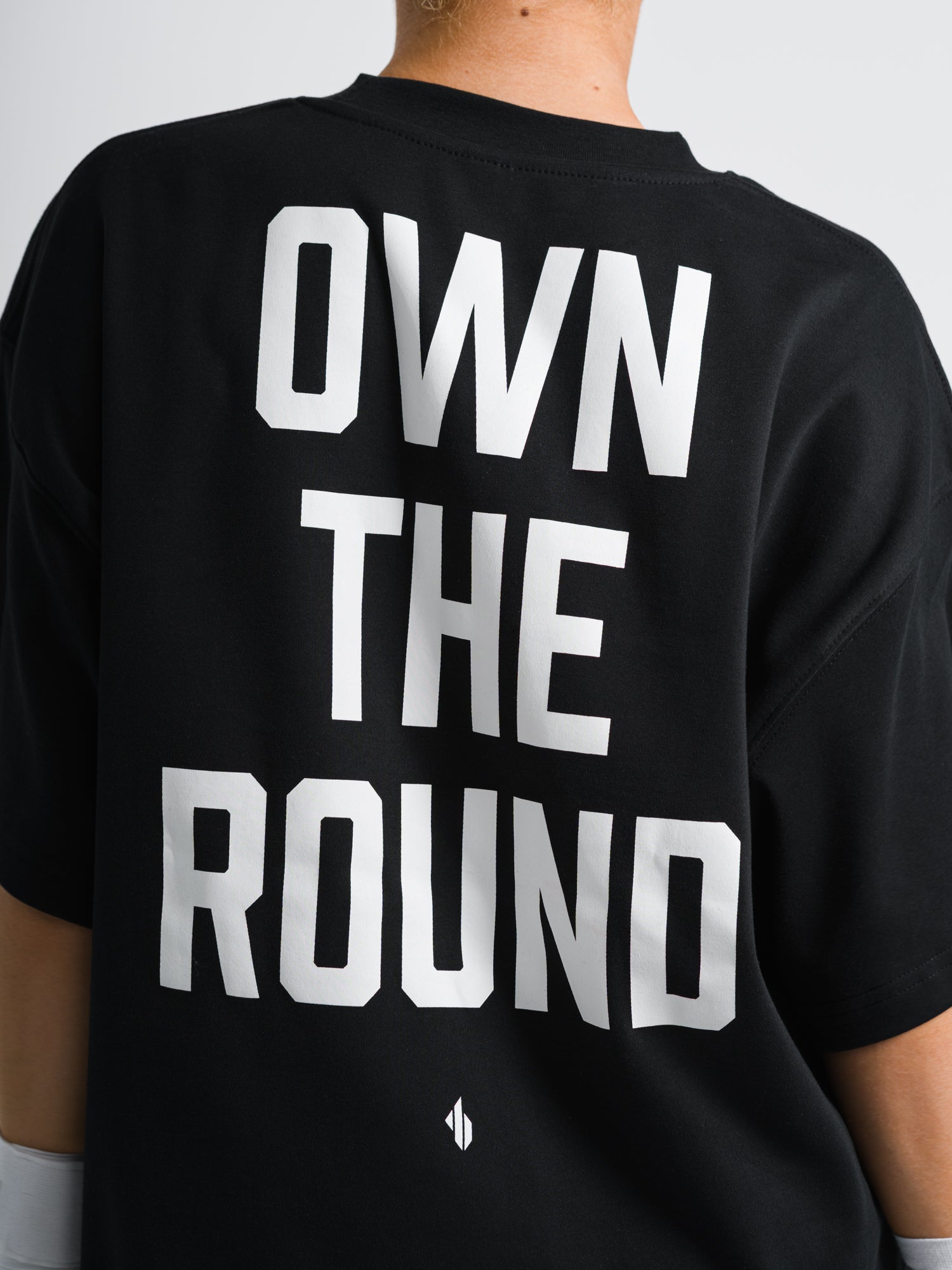 ONE BOUT Women's Own The Round Oversized T-Shirt in Black — detail
